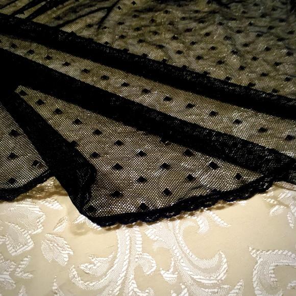 Véu de renda preto para missa - Tamanho P