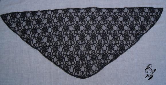 Véu de Renda Preto para Missa G