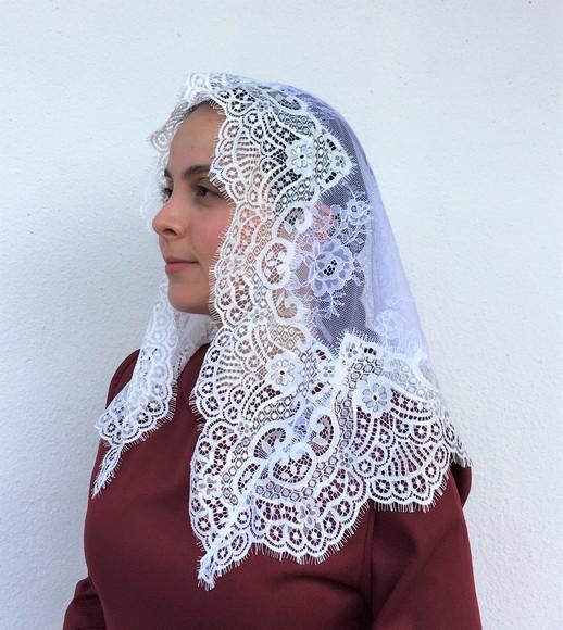 Véu Modelo Mantilha Branco
