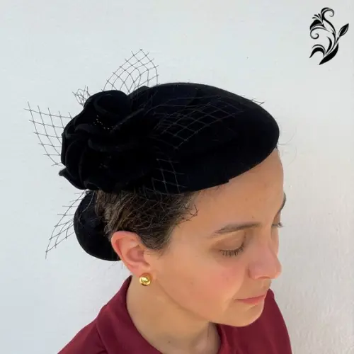 Casquete Preto Flores