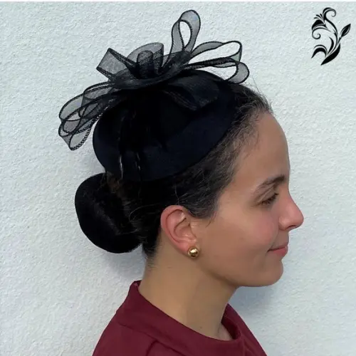 Casquete Preto Flores