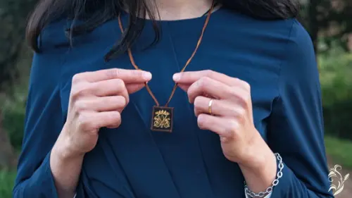 Escapulário de Nossa Senhora do Carmo Bordado Frete Grátis