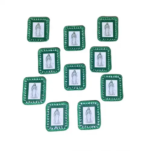 Kit 10 Escapulários Verdes de Bolsa ou Carteira Frete Grátis