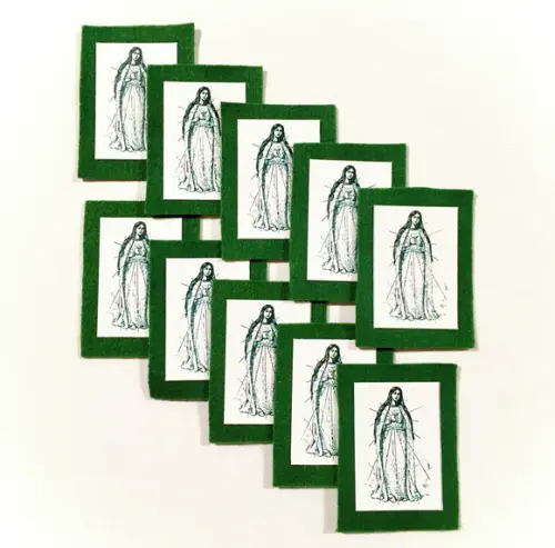 Kit 10 Escapulários Verdes - Frete Grátis