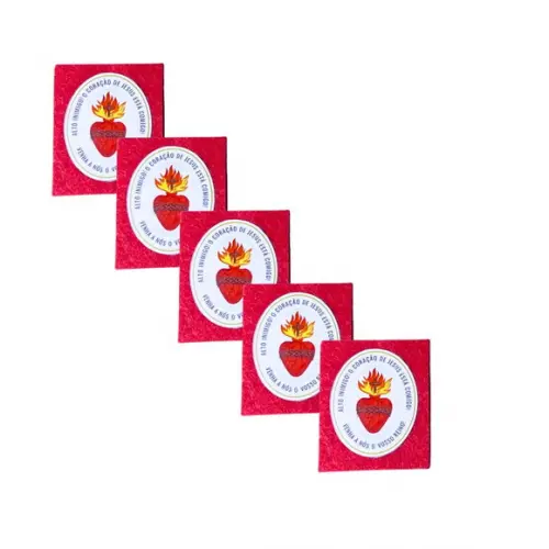 Kit com 5 Unidades- Escudo do Sagrado Coração - Frete Grátis