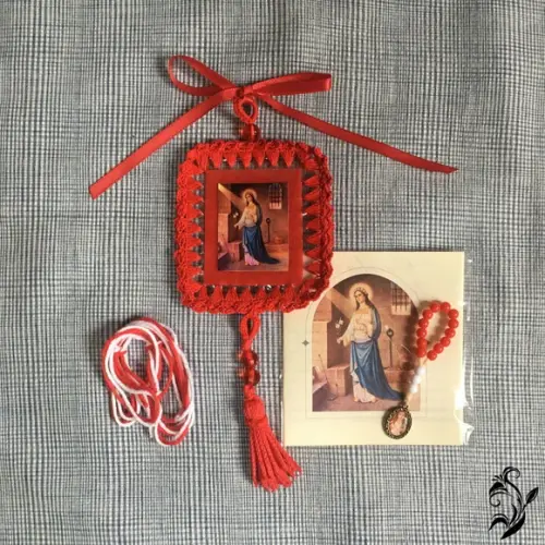 Kit Santa Filomena (estandarte+cordão+coroinha)