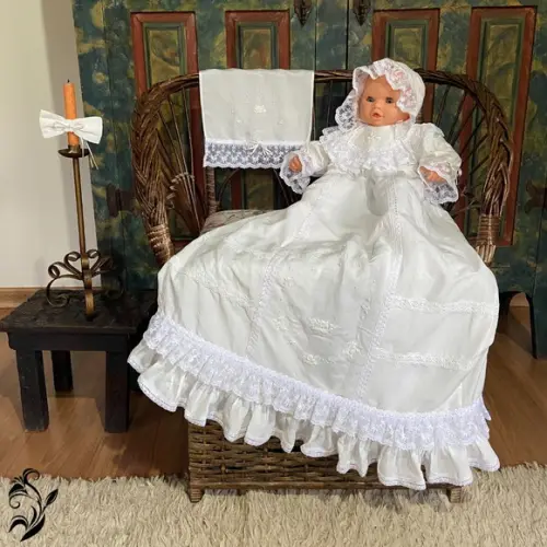 Mandrião Menina Perolado com Acessórios (kit Batizado)