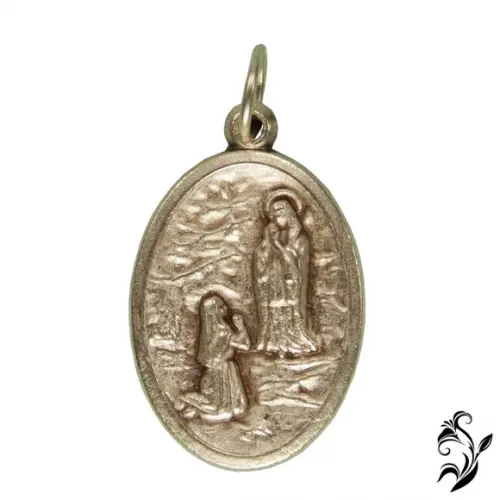 Medalha Italiana Nossa Senhora de Lourdes e Santa Bernadette