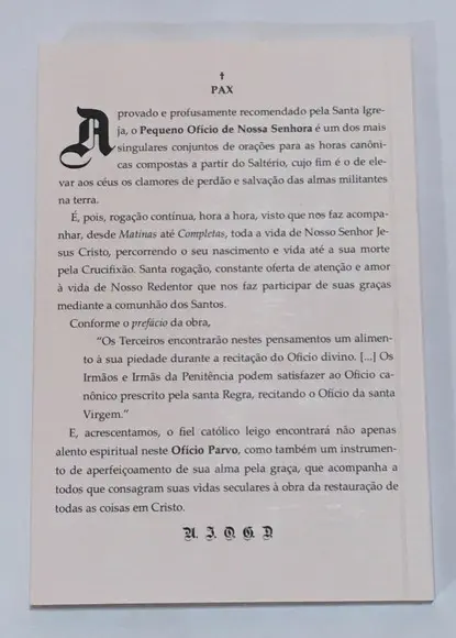 Ofício Parvo + Escapulário Marrom