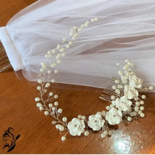 Tiara de Noiva Rosas