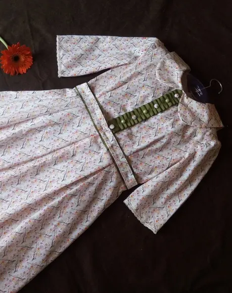 Vestidinho infantil Floral com Pregas