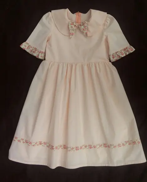 Vestido Bonequinha de Pano Salmão