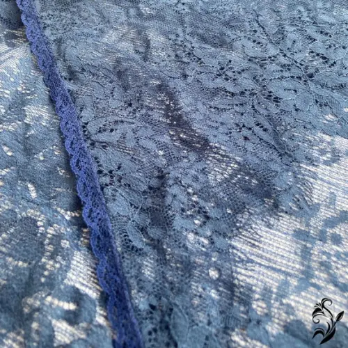 Véu de Renda Azul para Missa - Tamanho G