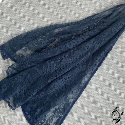 Véu de Renda Azul para Missa - Tamanho G