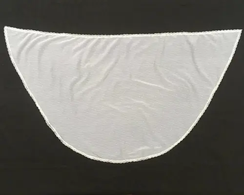 Véu de renda bege para missa - Tamanho G