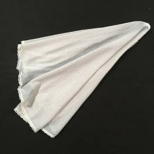 Véu de renda bege para missa - Tamanho G