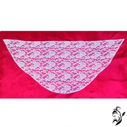 Véu de Renda Branco para Missa - Tamanho P