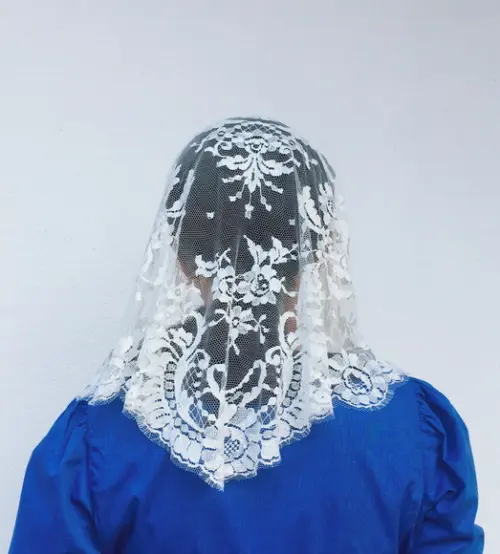 Véu de Renda Francesa de Calais