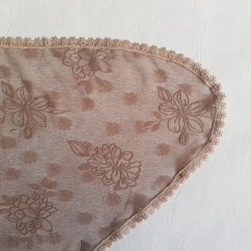 Véu Modelo Mantilha de Renda Bege