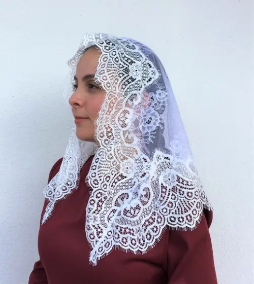 Véu Modelo Mantilha Branco