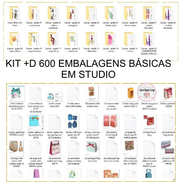 Kit +d 600 Embalagens Básicas em Studio