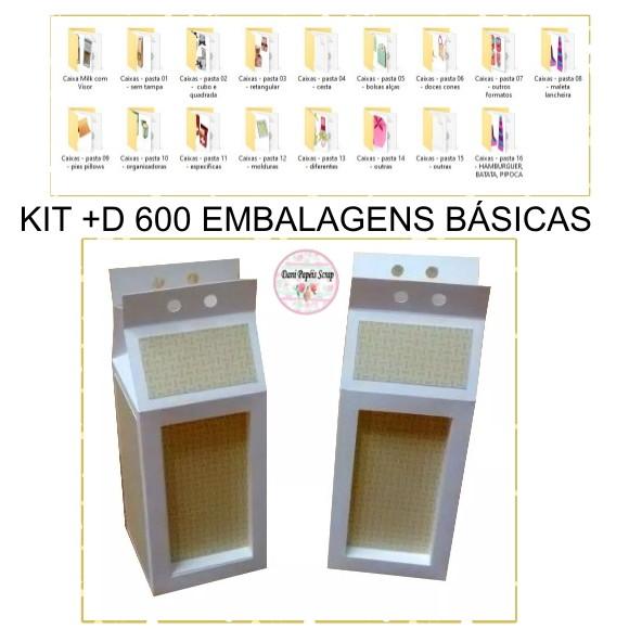 Kit +d 600 Embalagens Básicas em Studio