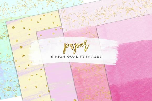 KIT 25 papéis Scrap Digital Rosa 300 DPI