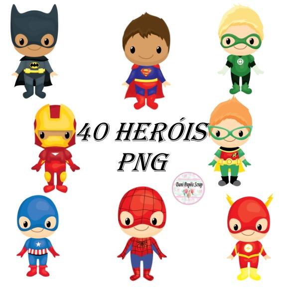 Kit Digital 40 Heróis Png