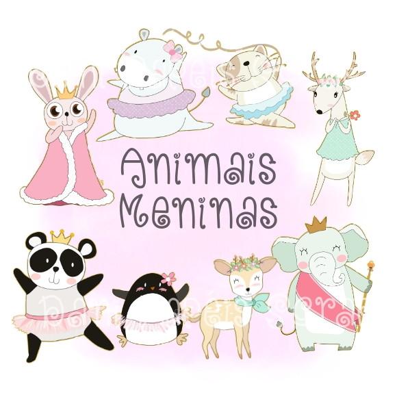 Kit Digital Animais Meninas Meninos 16 Png