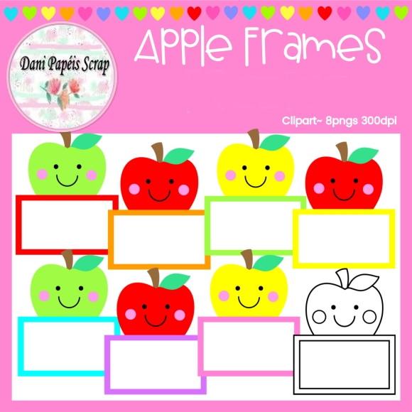 Kit Digital Apple Frames Etiquetas