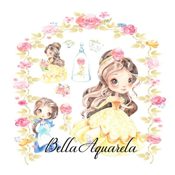 KIT DIGITAL BELLA AQUARELA