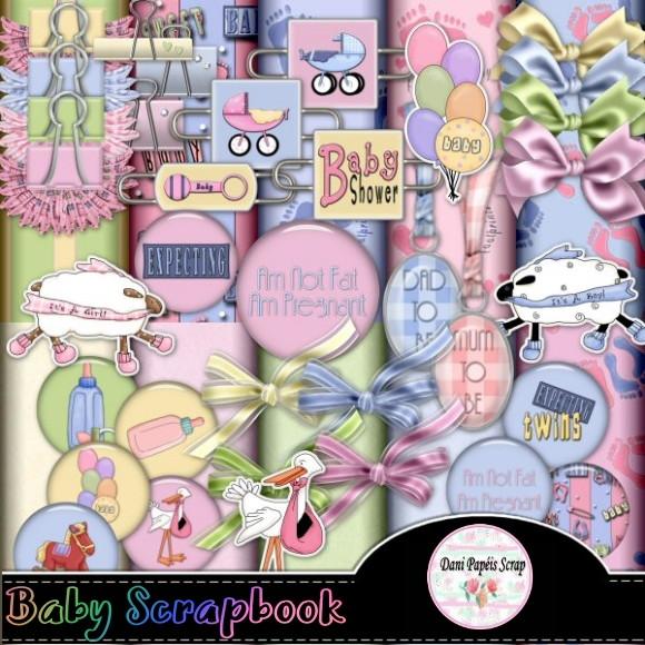 Kit Digital Baby Scrapbook