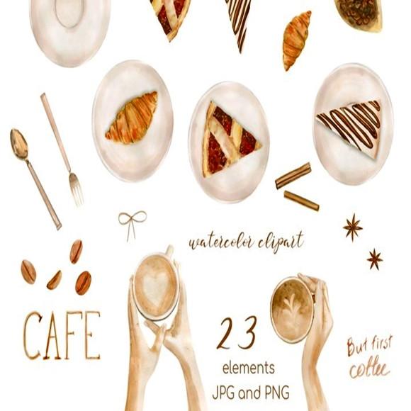 Kit Digital café Cliparts
