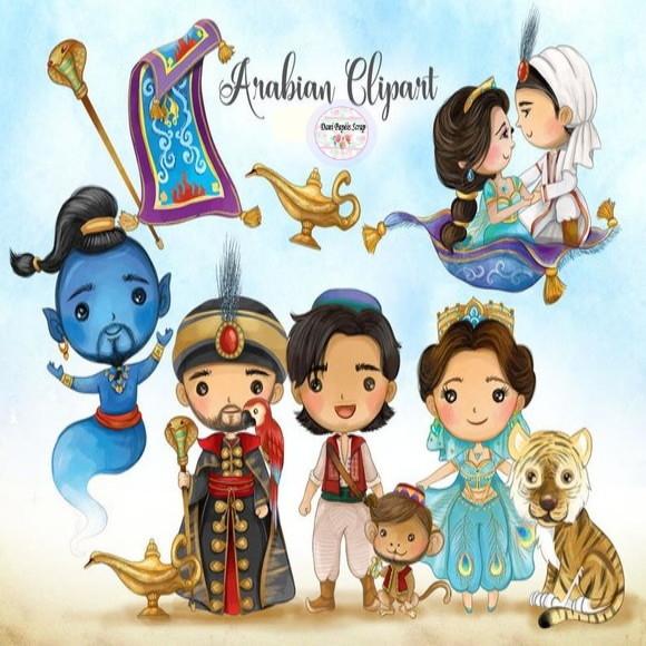 Kit Digital Clipart Cute Aladin