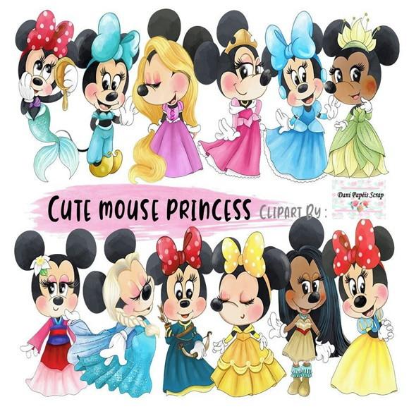 Kit Digital Cute Minnie Princess