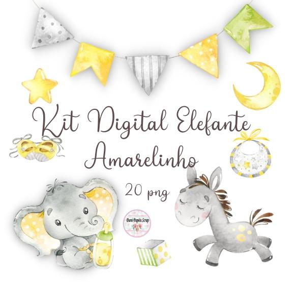 Kit Digital Elefante Amarelinho