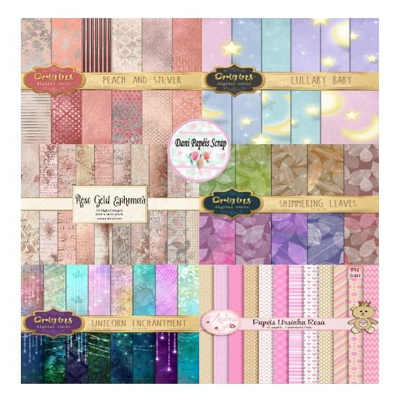 Kit Digital Fundos Antigos Conjunto 6 Kits