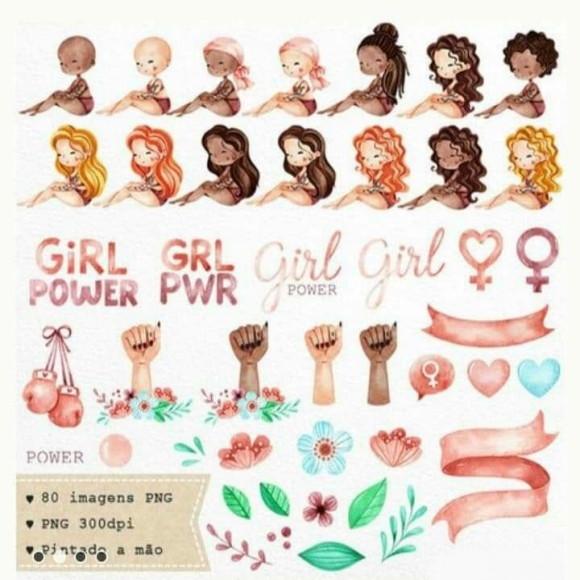 Kit Digital Girl Power 80 Png