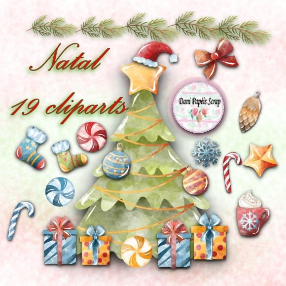 Kit Digital Natal Cliparts