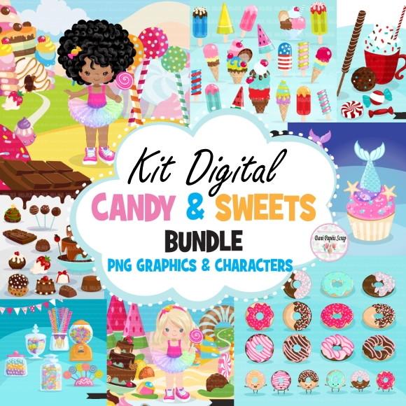 Kit Digital Pacotão Candyland-bundle