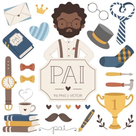 Kit Digital Pai 96 Vetores
