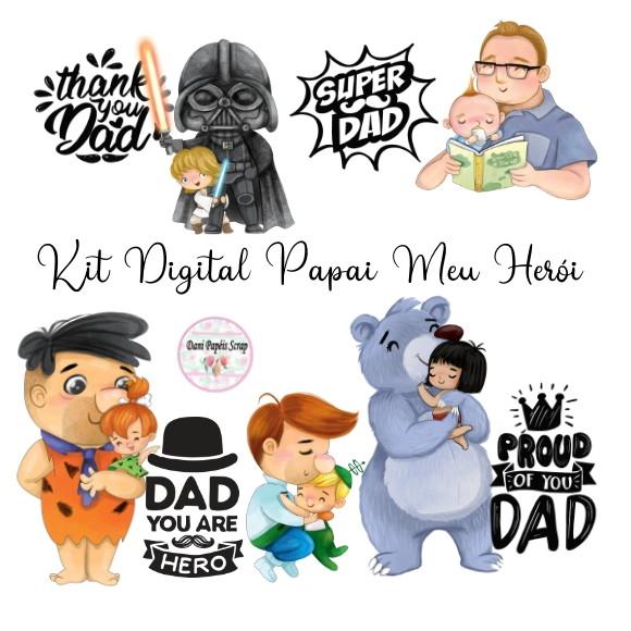 Kit Digital Papai Meu Herói