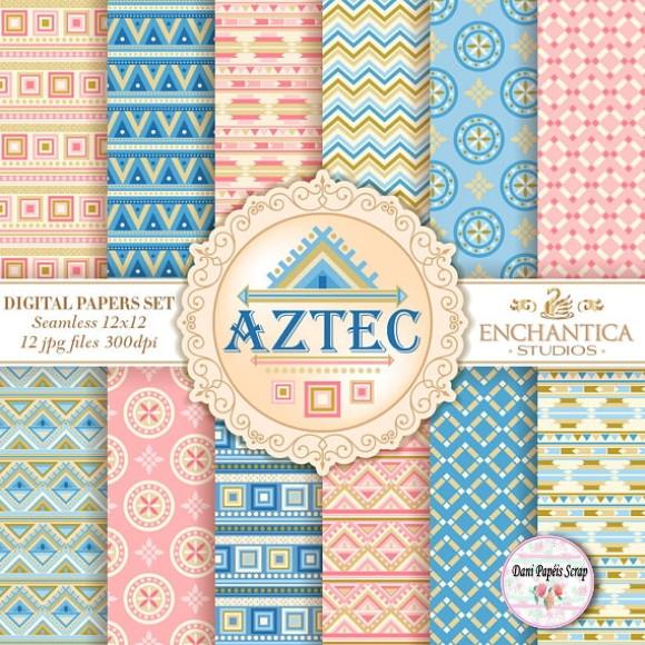 Kit Digital Papel Aztec