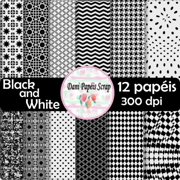 Kit Digital Papel Branco e Preto