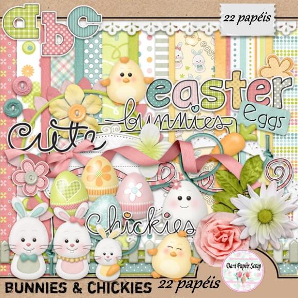 Kit Digital Papel Clipart Ovinhos de Páscoa
