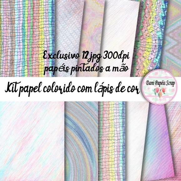 Kit Digital Papel Cores-exclusivo
