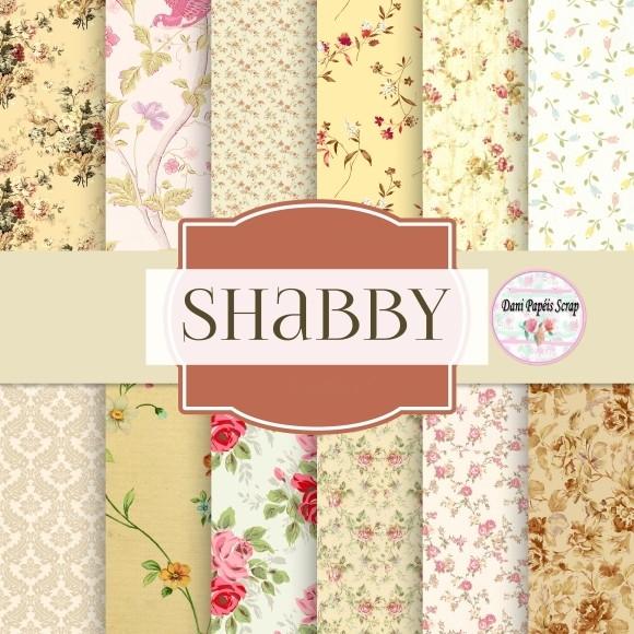 Kit Digital Papel Floral Chic