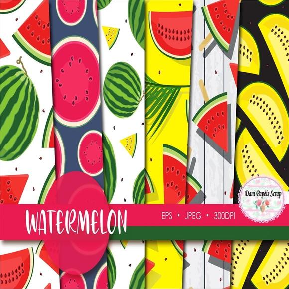 Kit Digital Papel Melancia