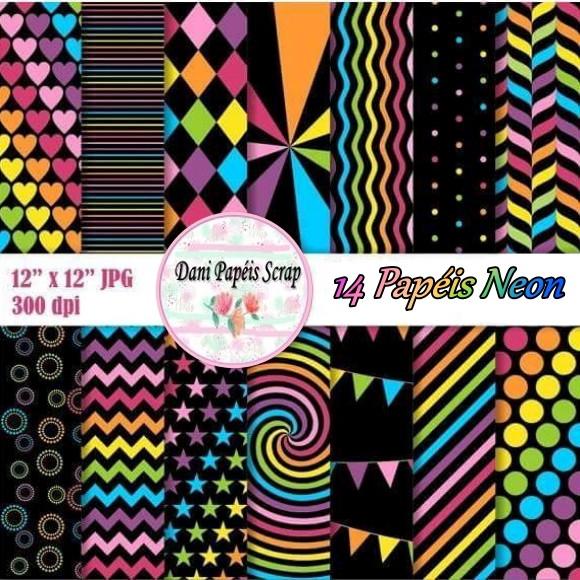 Kit Digital Papel Neon