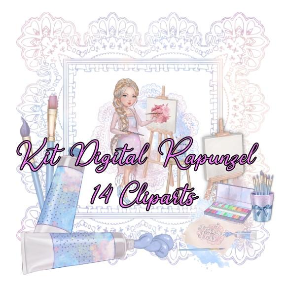 Kit Digital Princesa Rapunzel Pintora
